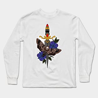 Moth and Dagger Long Sleeve T-Shirt